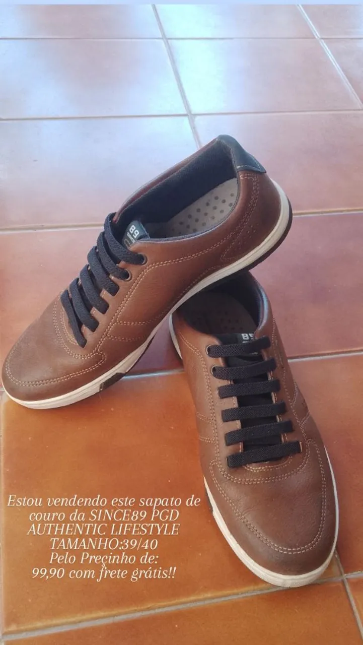 Sapato de Couro Masculino Since89 PGD Authentic Lifestyle