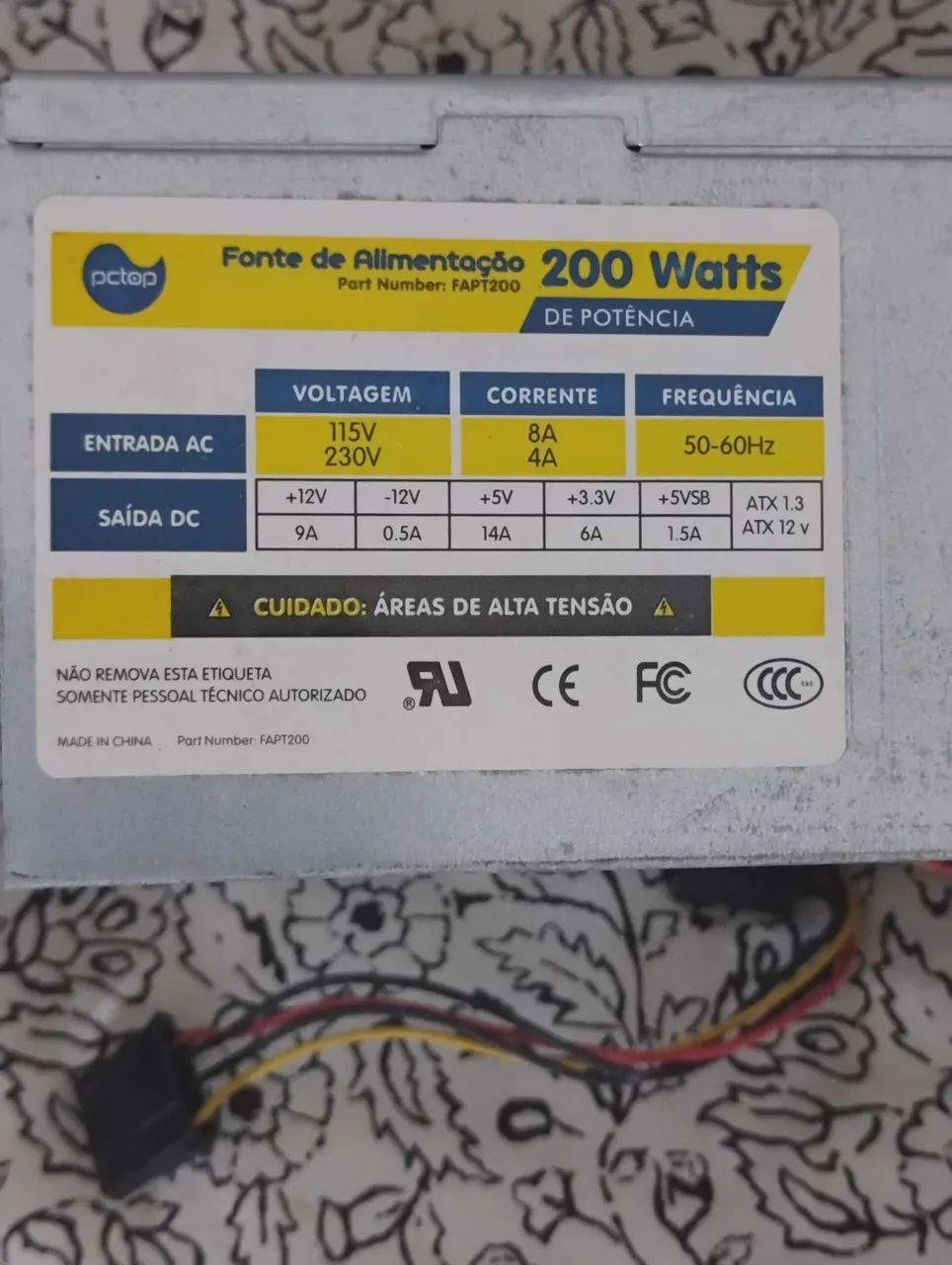 Fonte para PC 200W64315686375682124