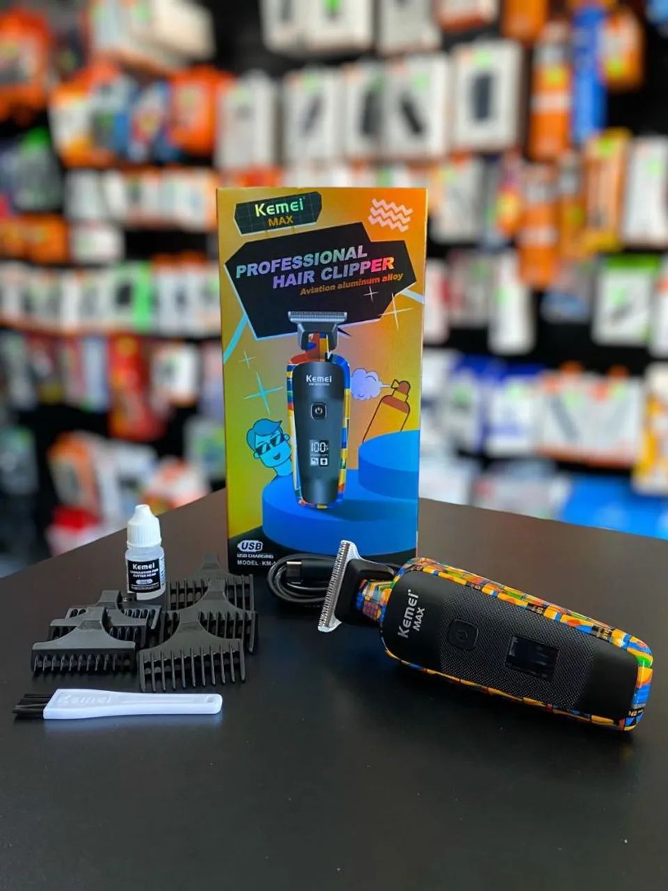 MÁQUINA DE ACABAMENTO PROFISSIONAL KEMEI KM-MAX5090 - Foto 4