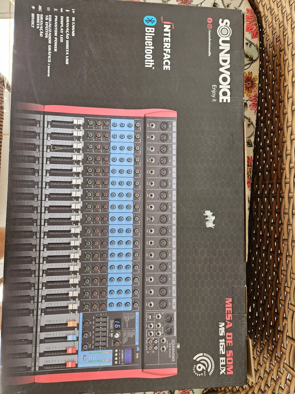 Mesa de Som Soundvoice MS 162 ELX - Bluetooth - 16 Canais