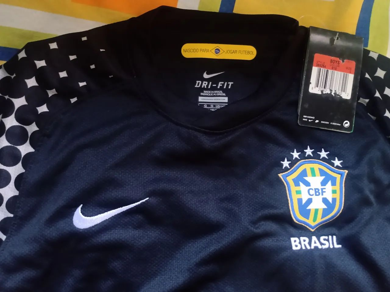 Camisa da Seleção Brasileira Infantil Oficial Goleiro Nike 2010 tamanho L - Foto 2