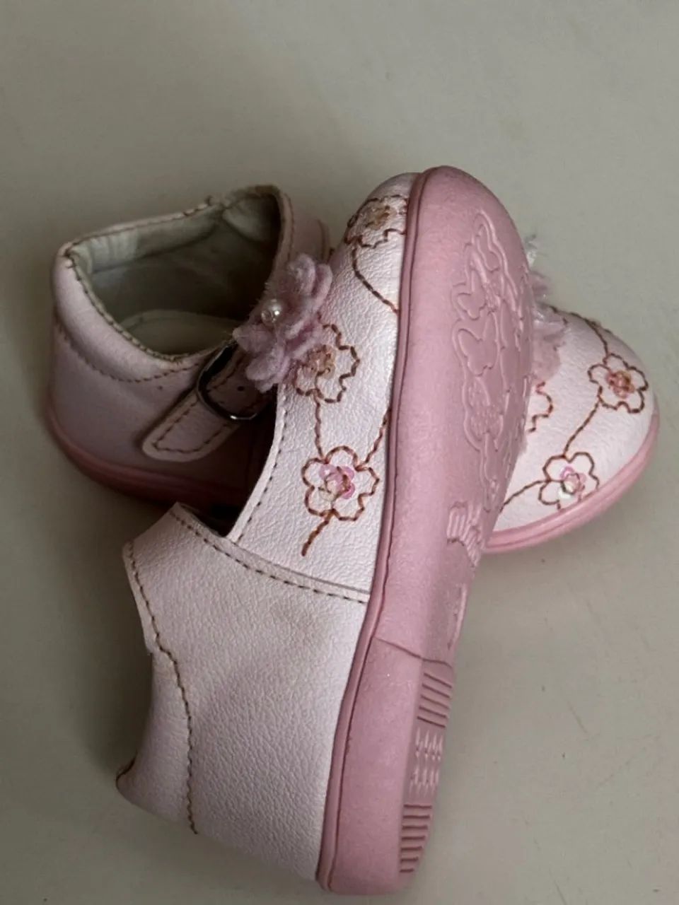 sapato feninino tam 17 bebe com detalhes cor rosa - Foto 4