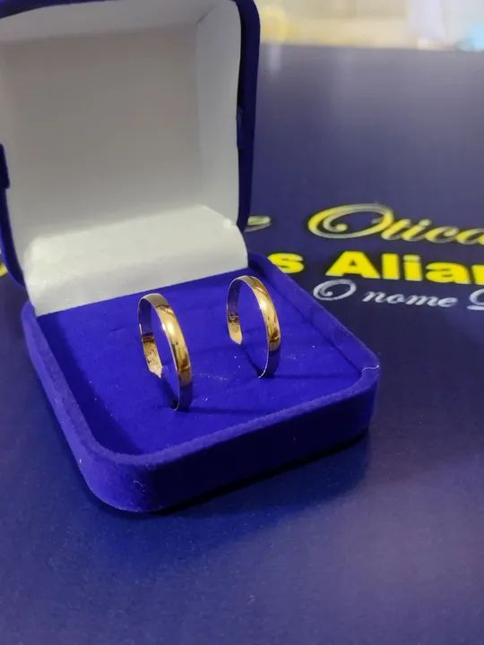Par de Alianças de Ouro 18k - Foto 5