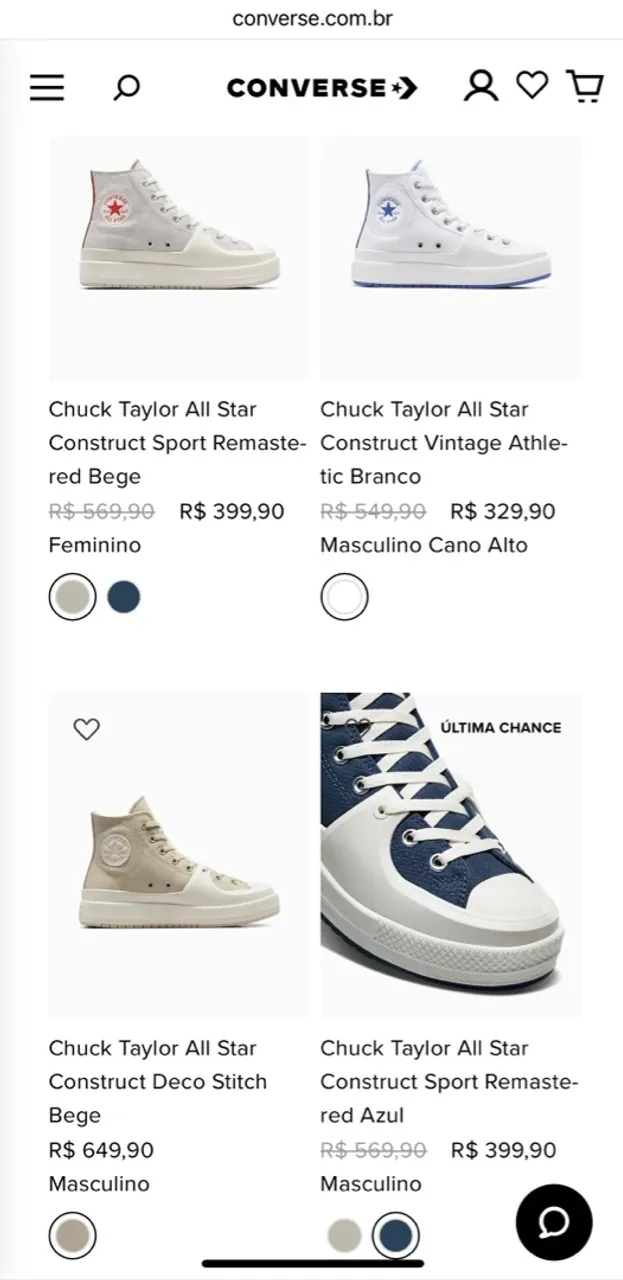 Tênis Converse All Star Construct edição limitada
