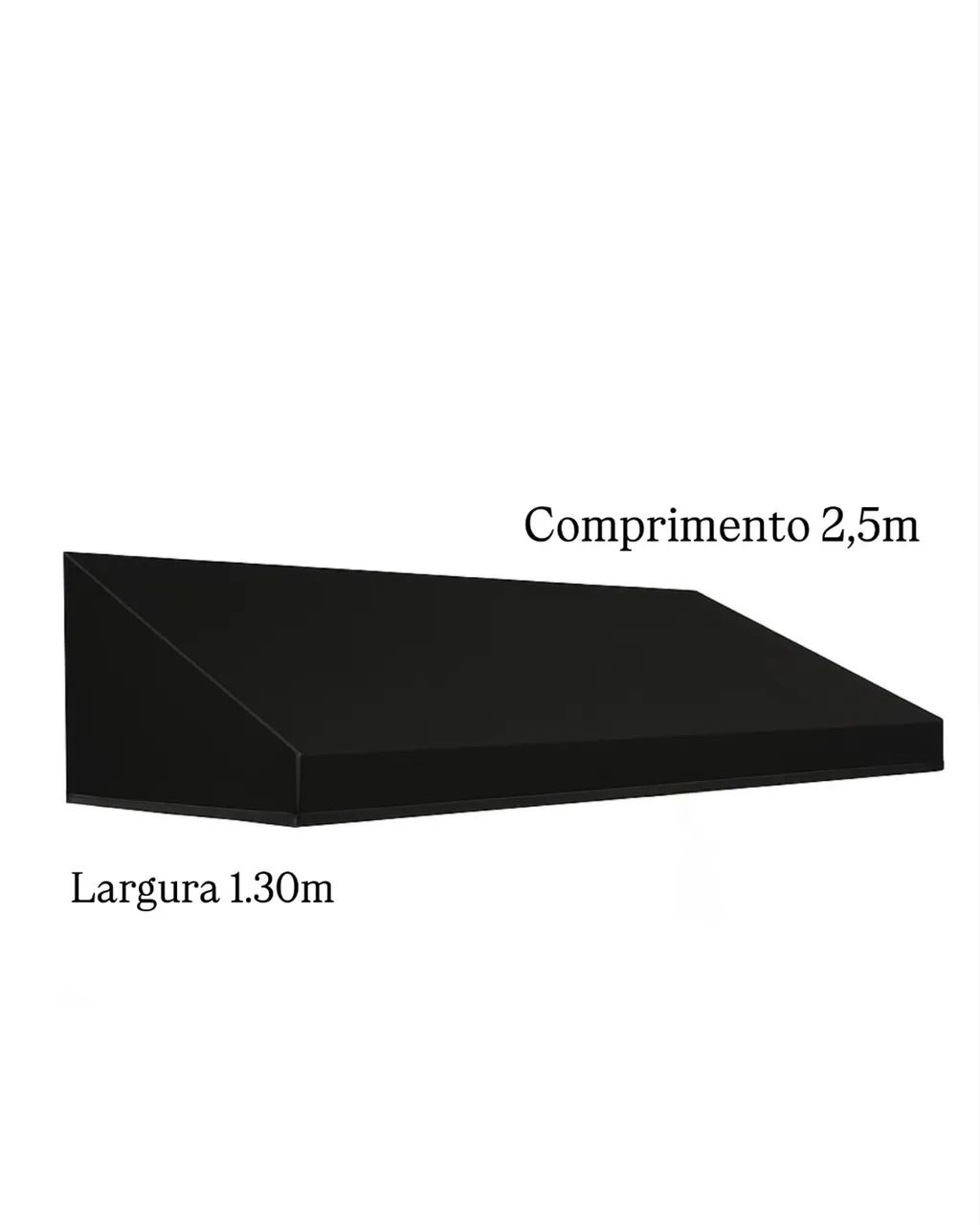 Toldo Fixo em Lona Preta 2,5m - Usado - Foto 2