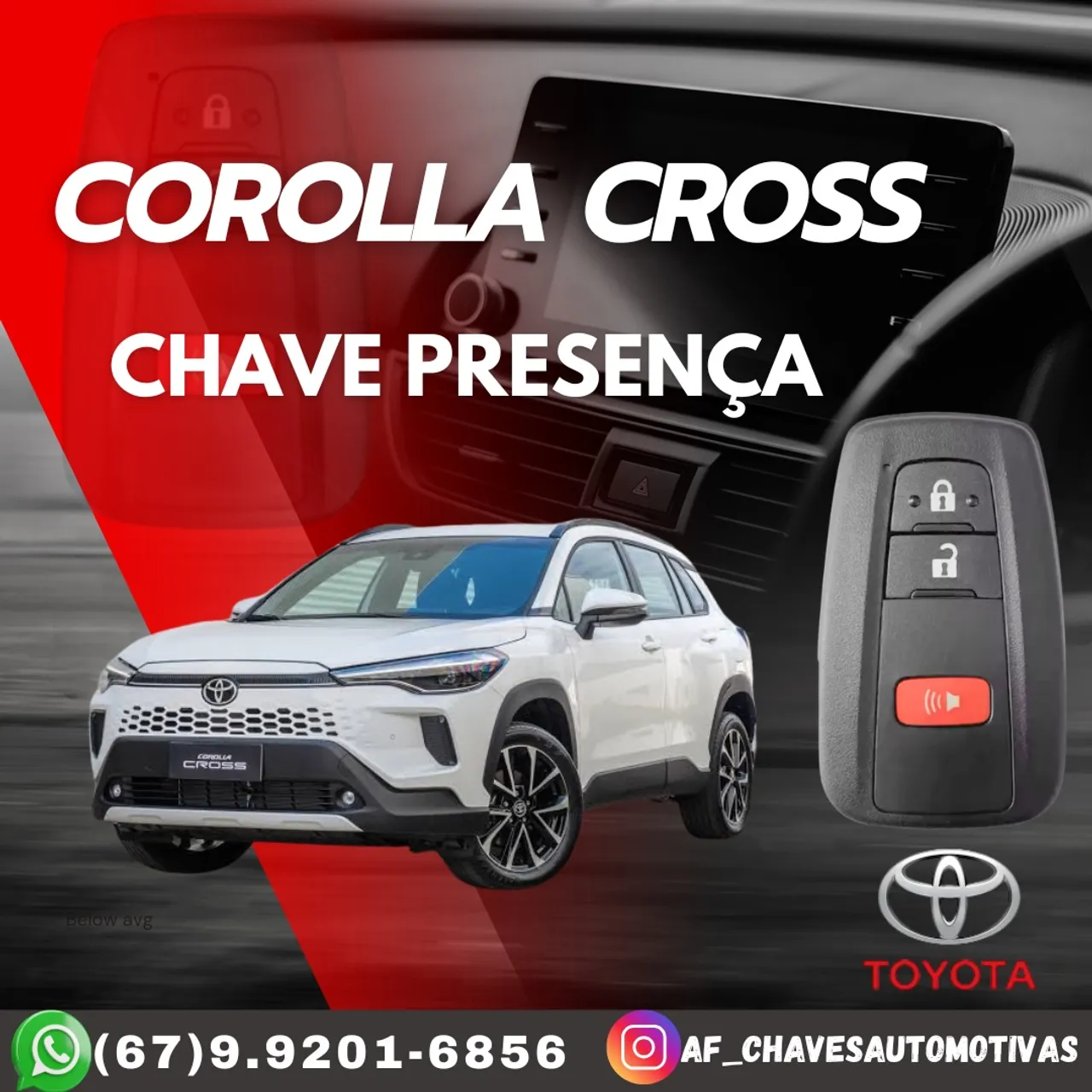 CHAVE PRESENÇA COROLLA CROSS
