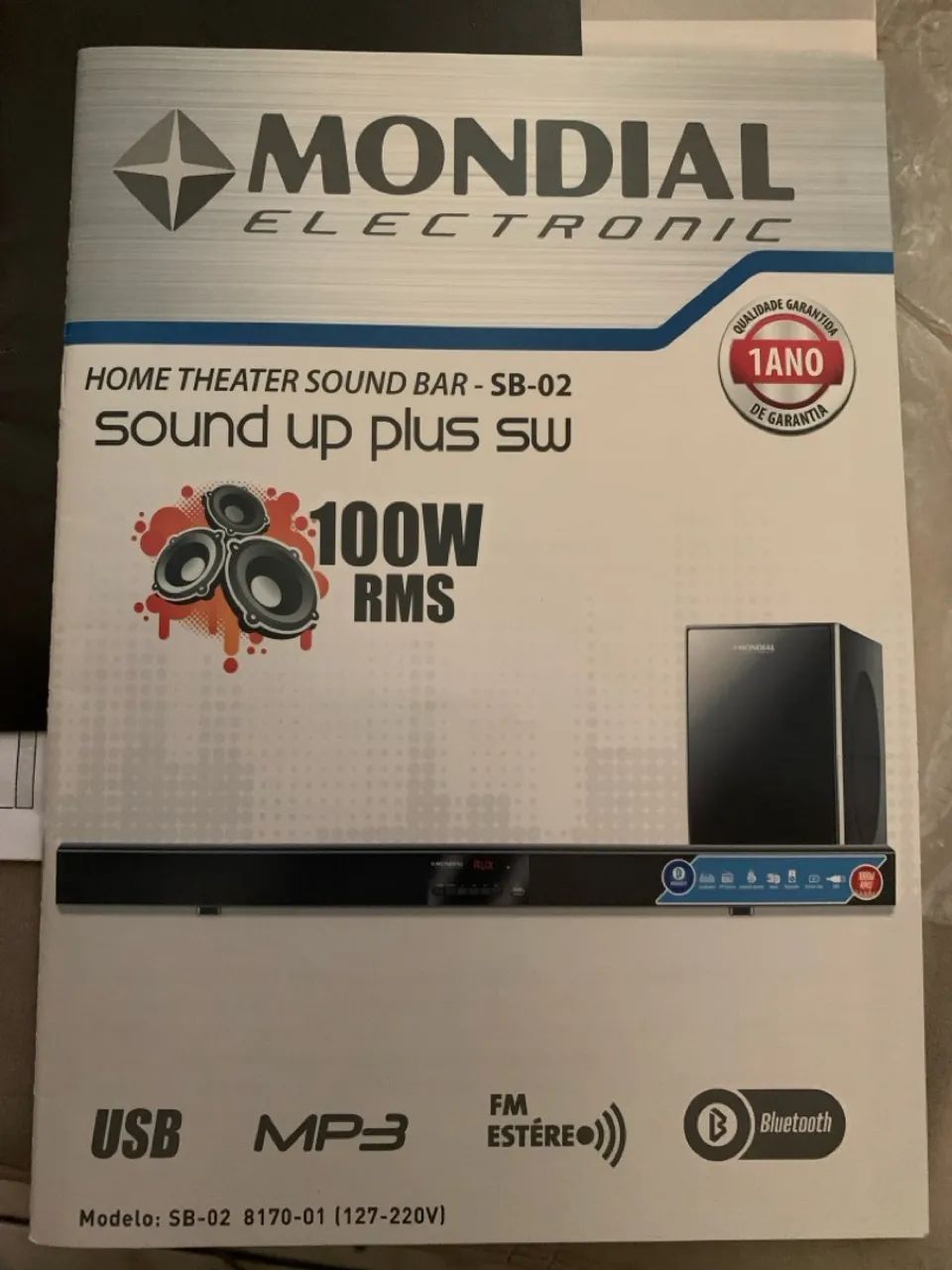 Soundbar com subwoofer e controle remoto - Foto 5
