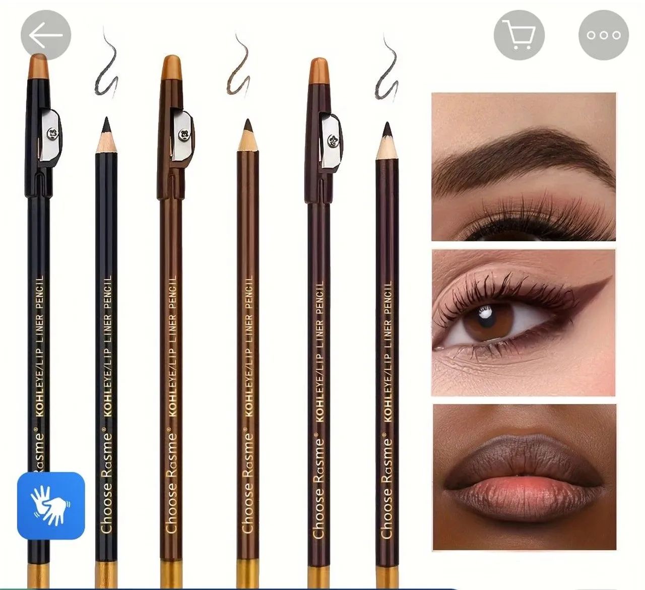 Lápis de olho e brilho labial.  Os melhores !