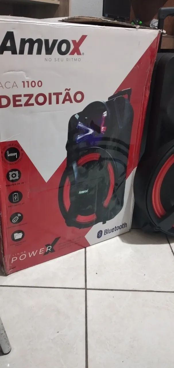 CAIXA DE SOM BLUETOOTH PORTÁTIL AMPLIFICA - Foto 2