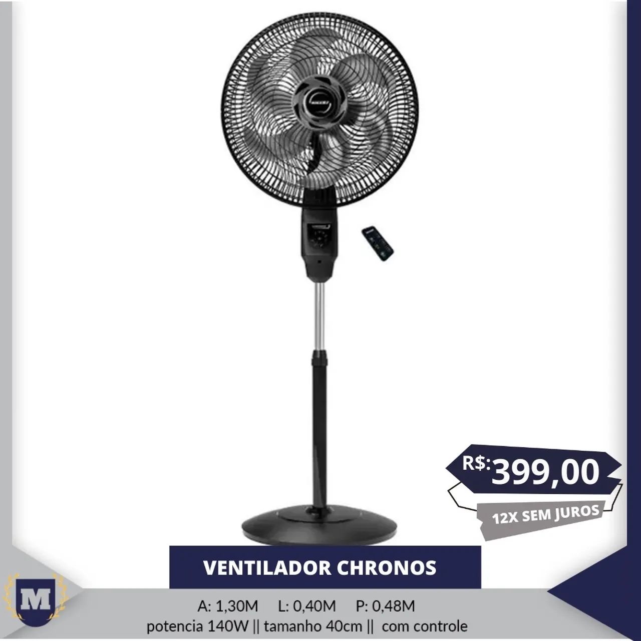 Ventilador de Mesa Wap Turbo 180W - Novo - Foto 6