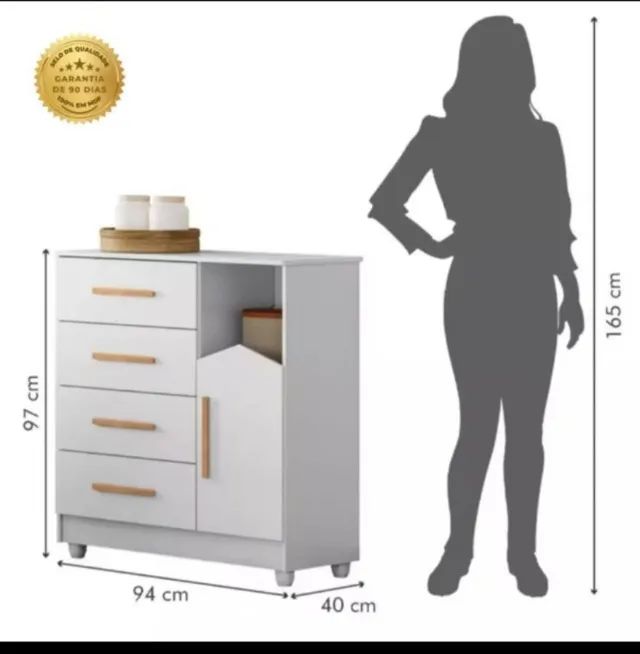 Cômoda infantil De 97Cm De Altura DIVIDIMOS EM ATÉ 10X SEM JUROS - Foto 5