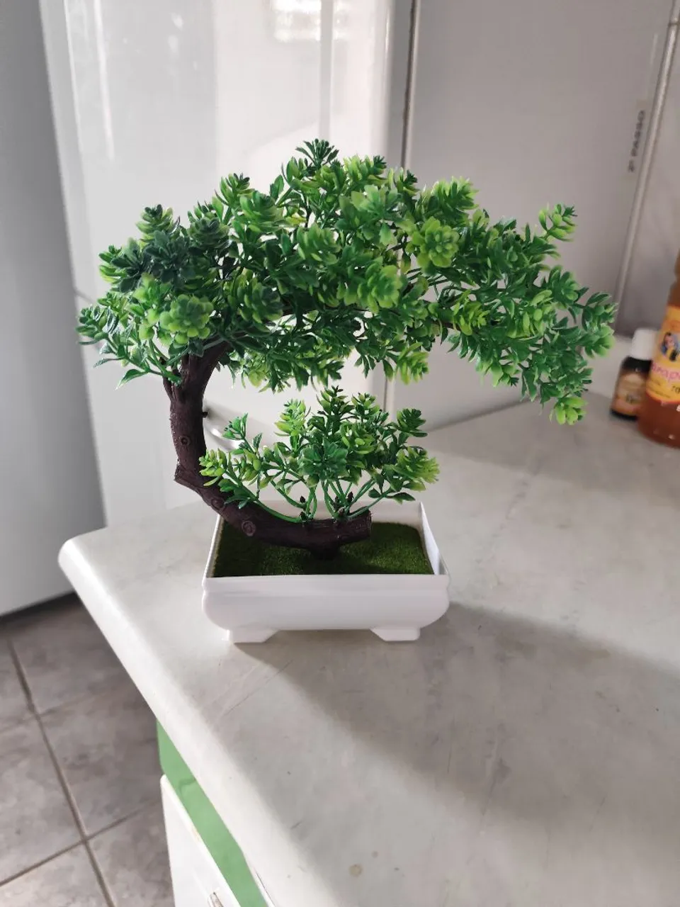 Mini Bonsai Artificial para Decoração de Escritório