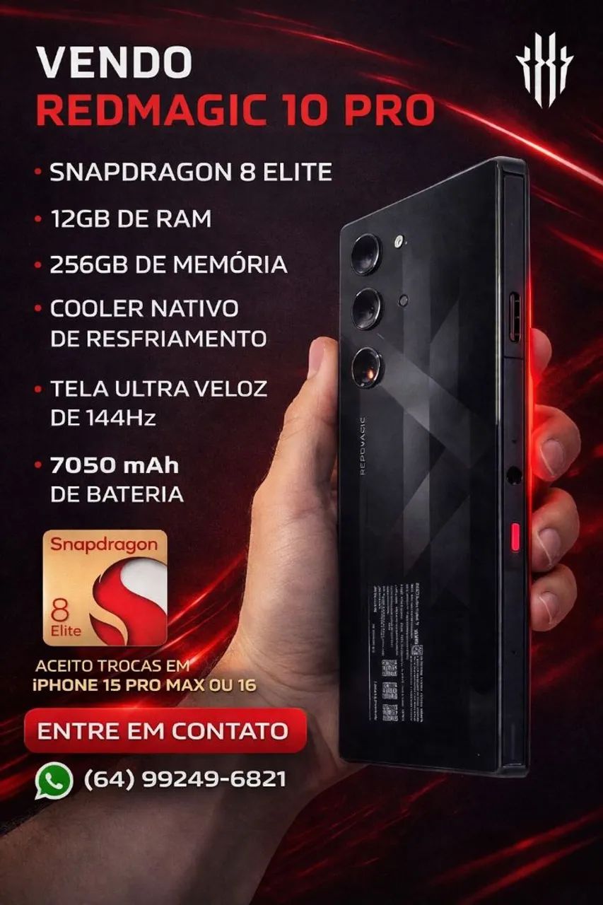 Redmagic 10 pro - Processador Top 1 - Celulares e Smartphones