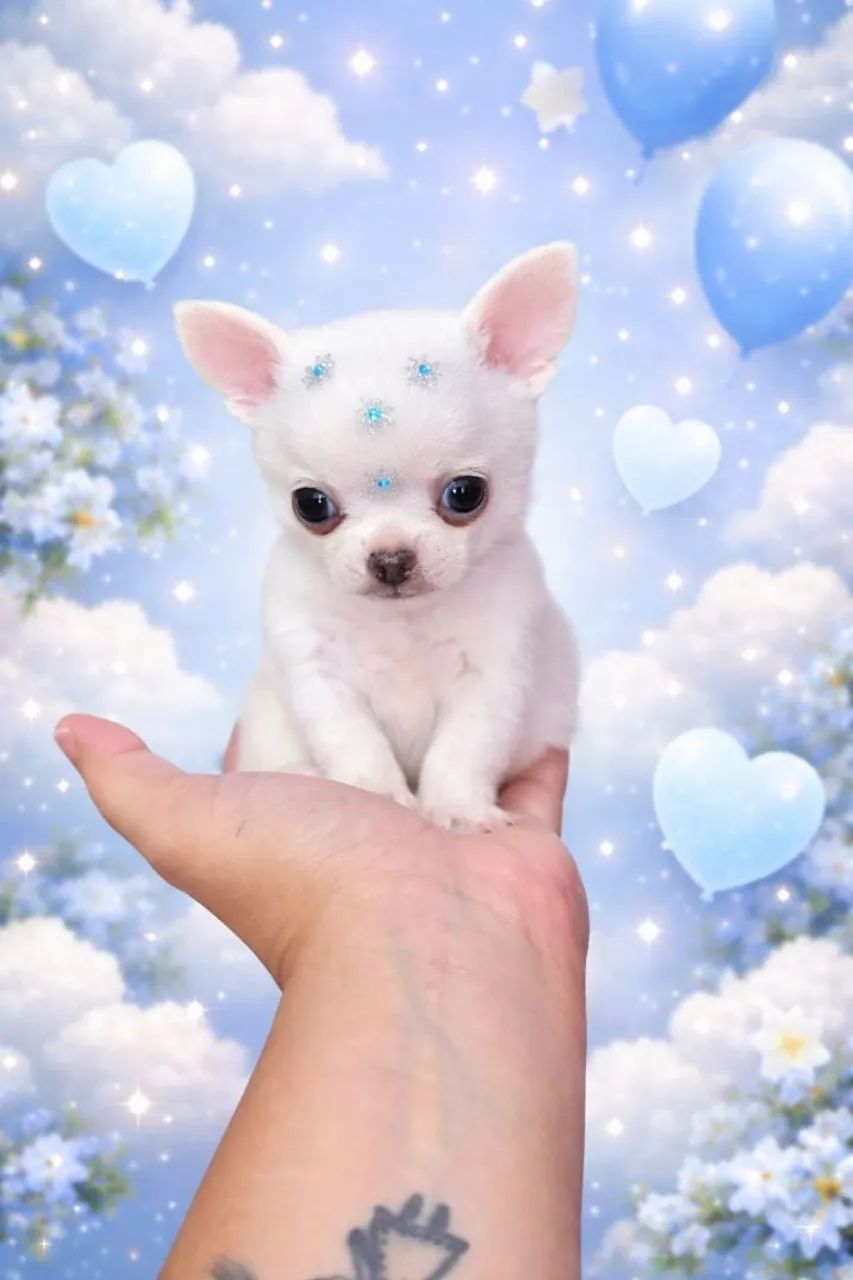 Chihuahua machinho pelo longo 