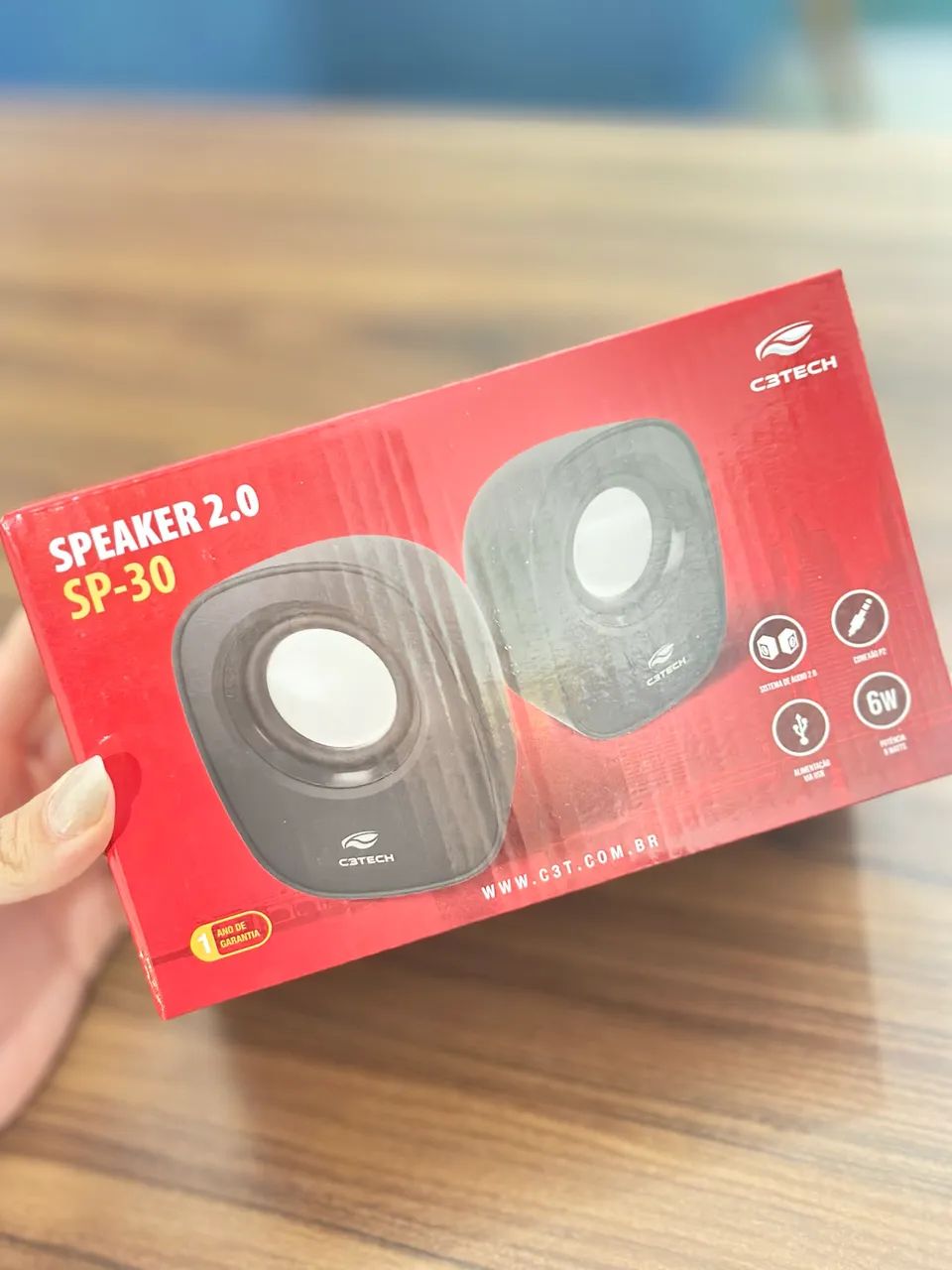 CAIXA DE SOM SPEAKER 2.0 6W SP-30bk 