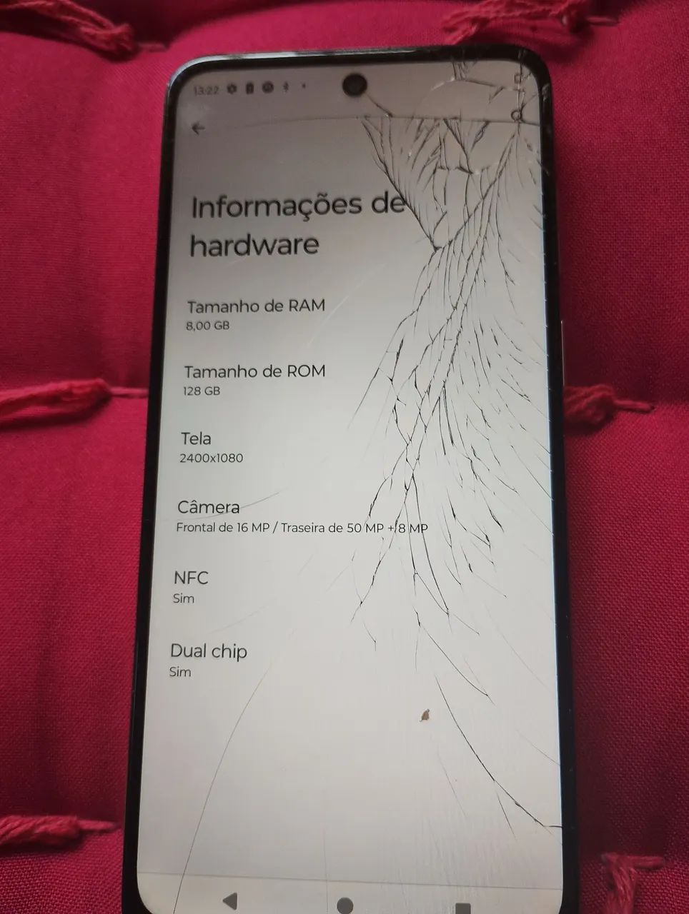 Celular Moto g73 5G vidro quebrado  - Foto 3