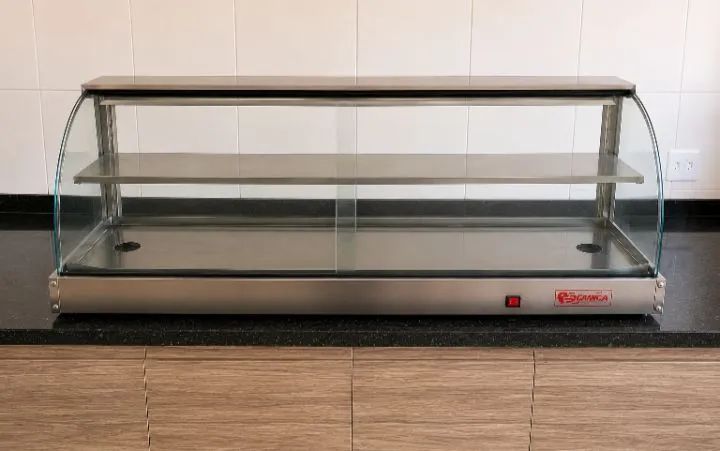 VENDE-SE ESTUFA quente/ vitrine expositora - 1,20 m  - 14 bandejas 700,00 - Foto 2