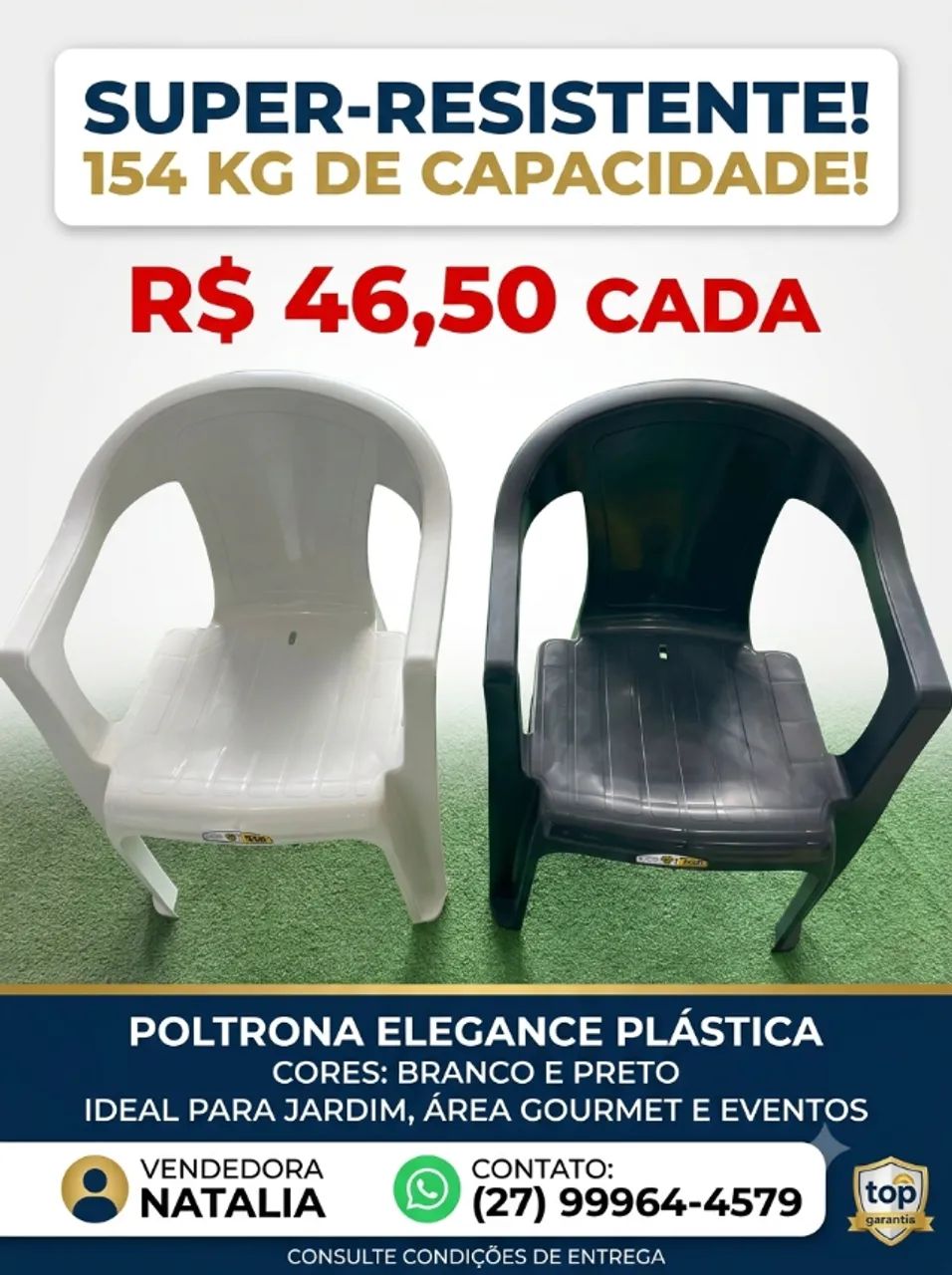 POLTRONA ELEGANCE REFORÇADA 154 KG- PARA IGREJA E COMERCIOS