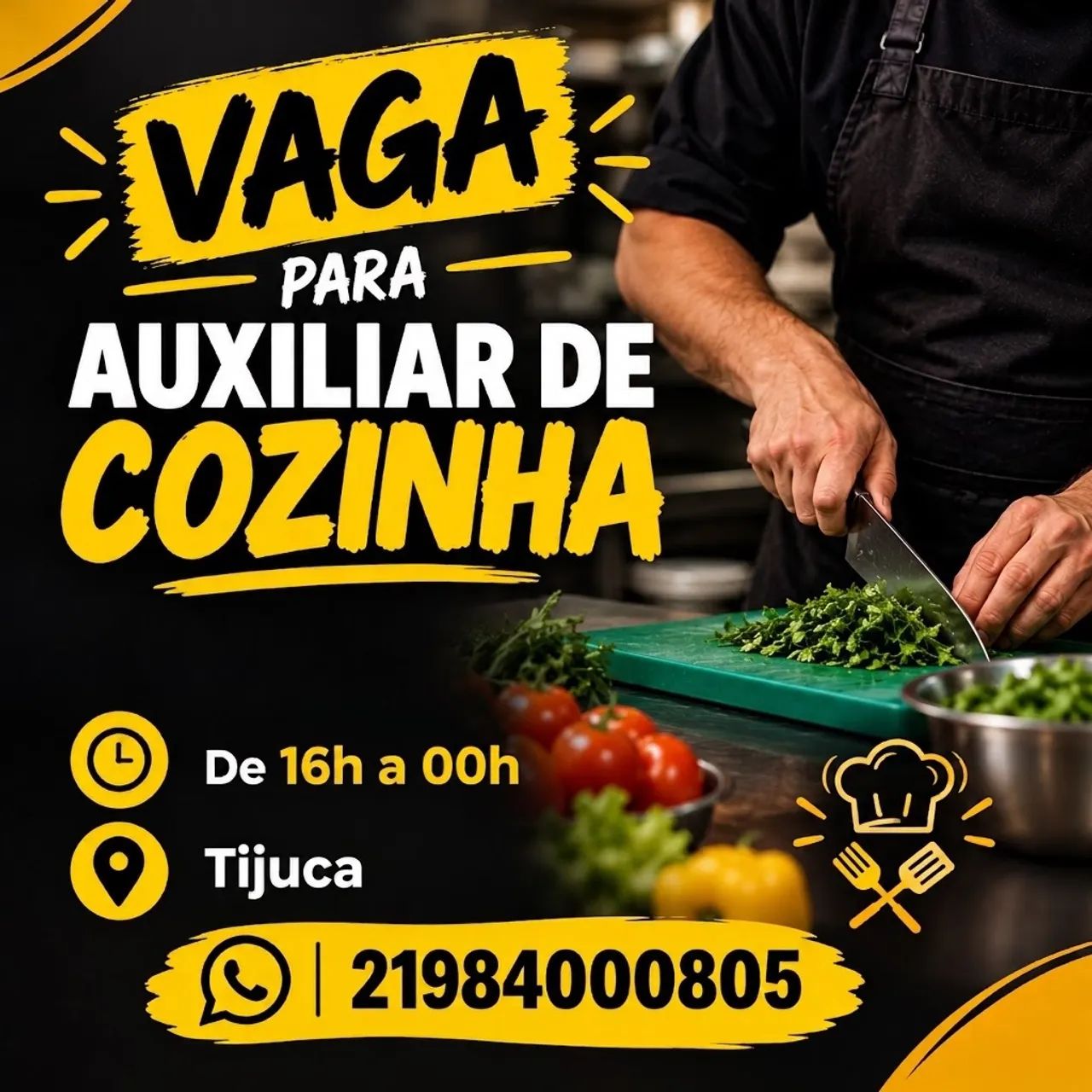 Auxiliar de cozinha TIJUCA