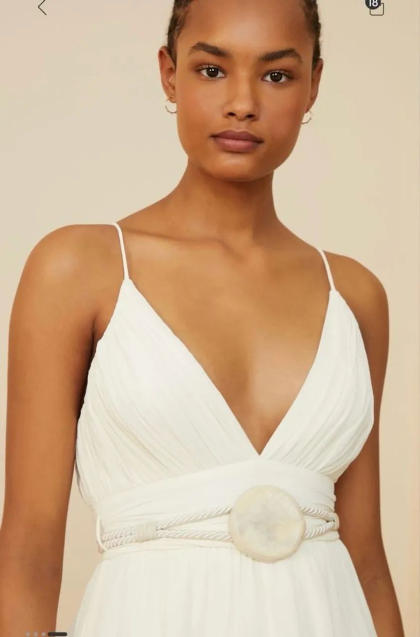 vestido animale - midi offwhite - Foto 4