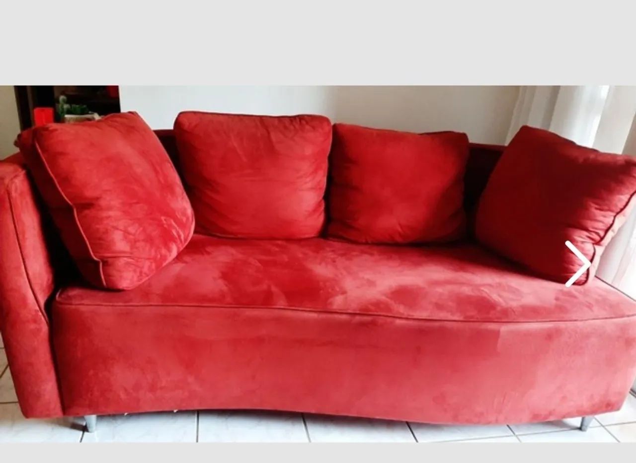 Sofá nobuck 3 lugares - Foto 3