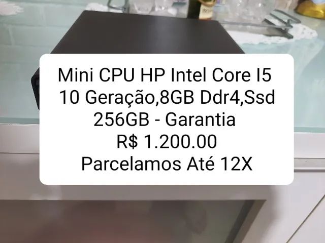 Mini CPU HP Intel Core I5 /10 Ger.,8GB Ddr4,Ssd 256GB - Garantia.