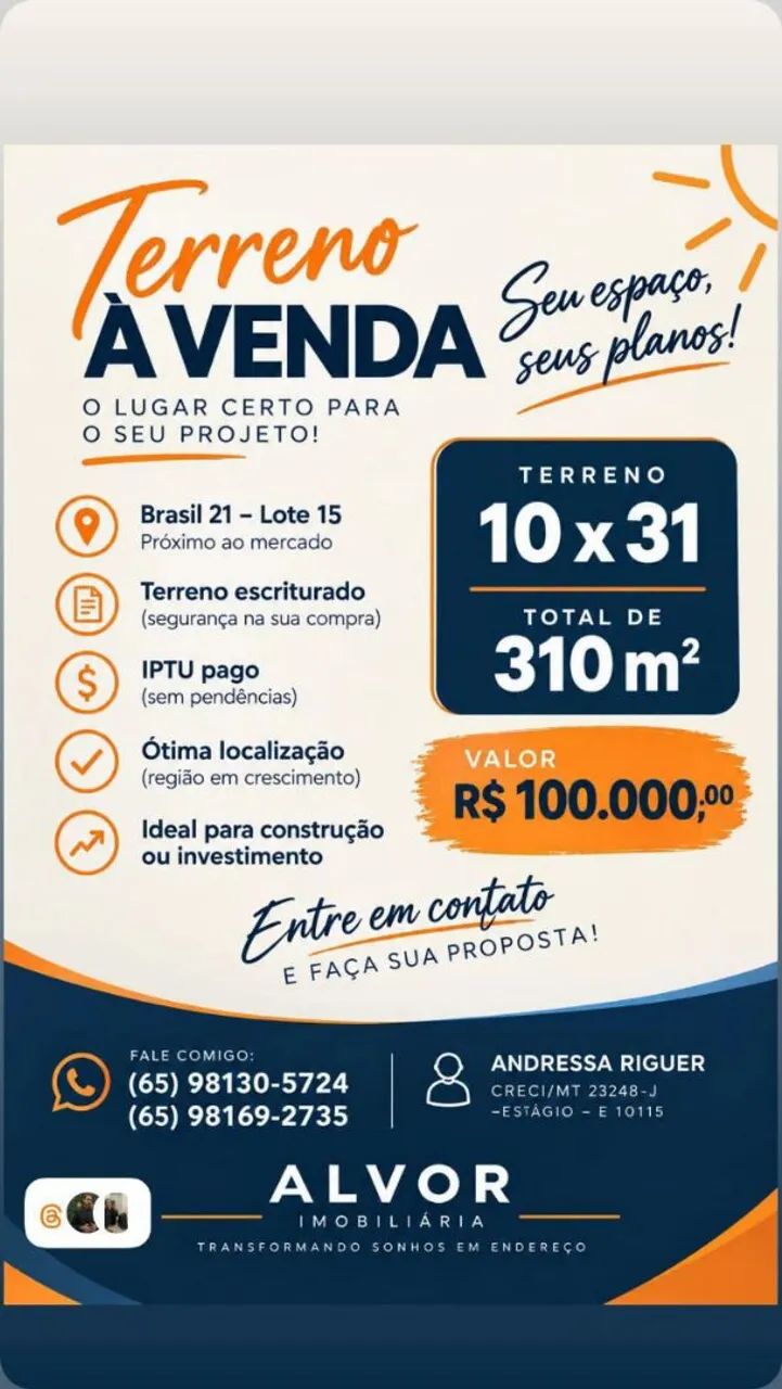 Terreno 19x31 