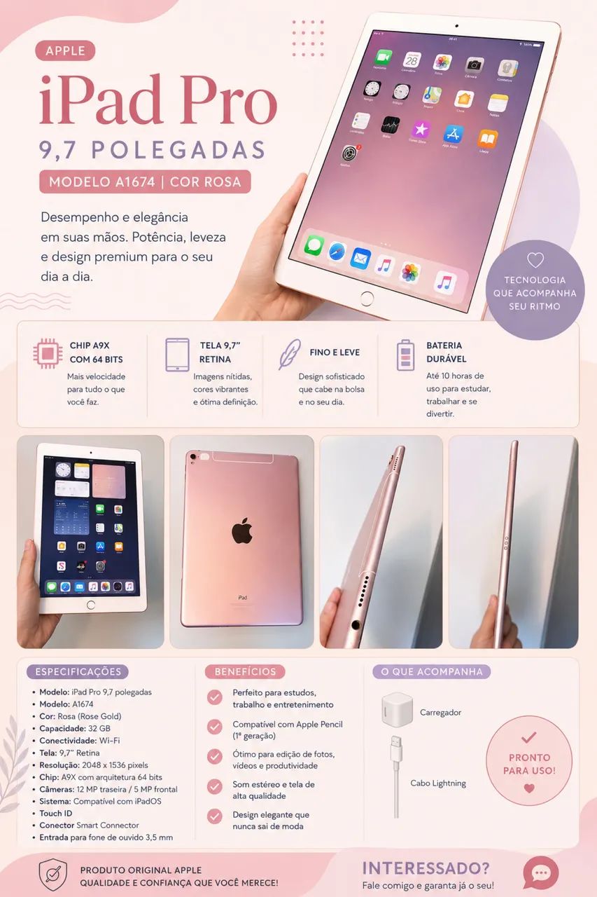 iPad Pro 9.7 - Tablets e E-Readers - Lagoa da Conceição