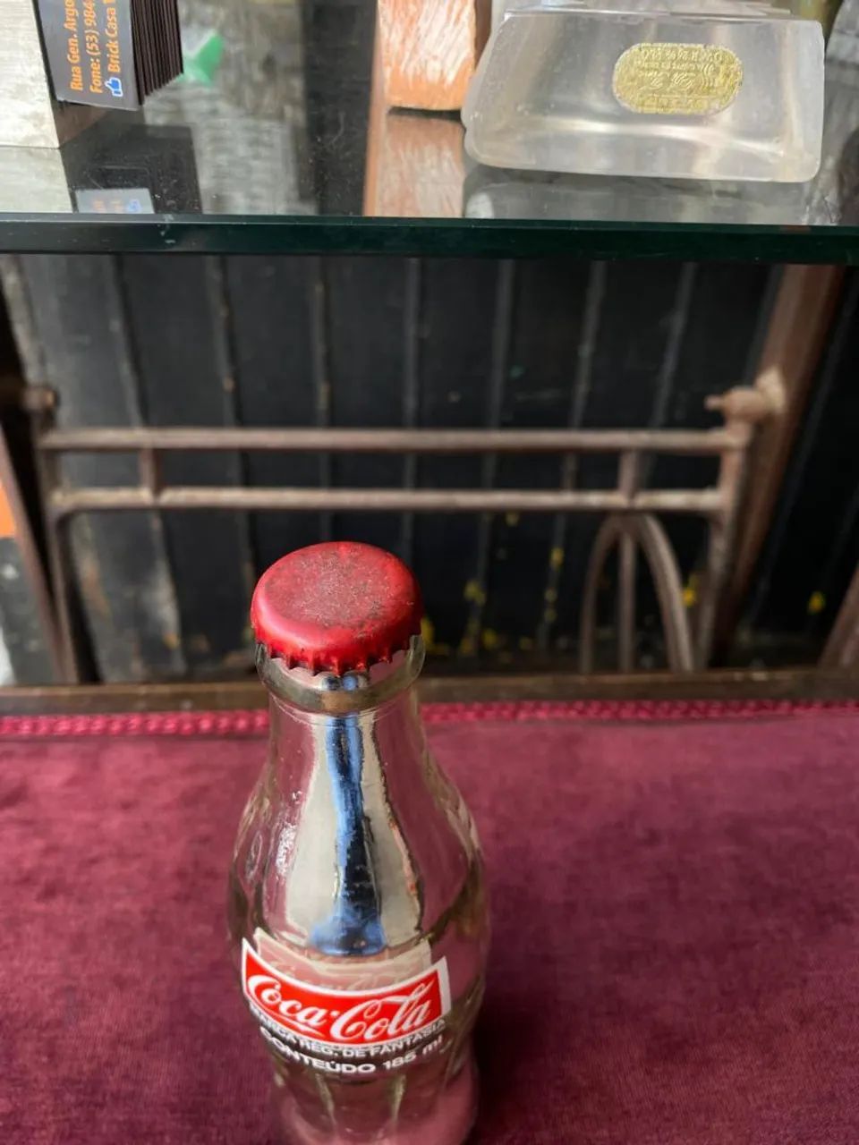 Garrafa antiga coca-cola cromada (ref:220) - Foto 4