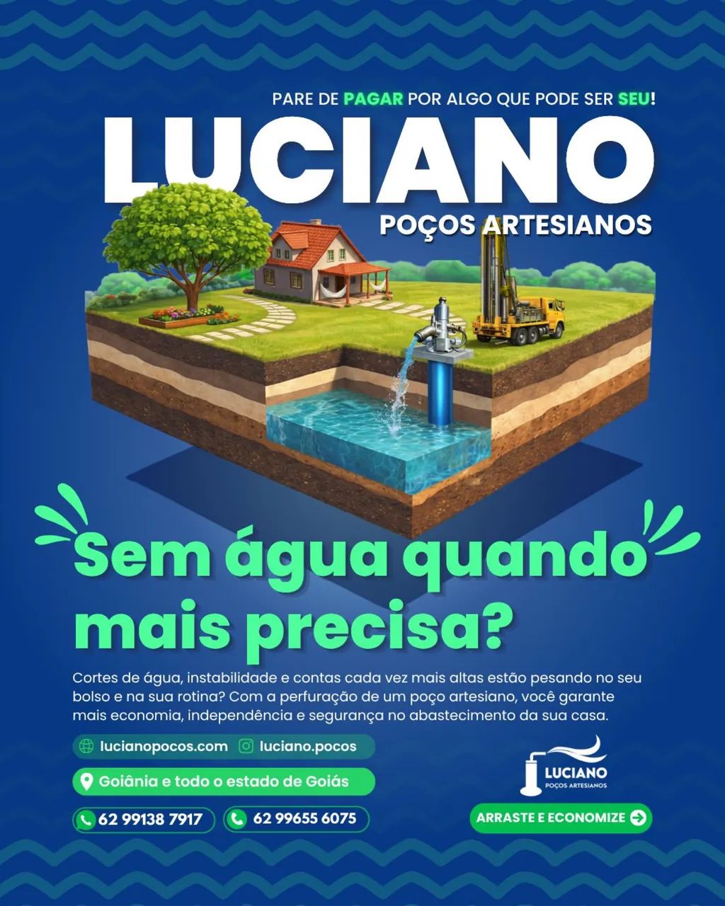 ? Promoção Maio | Poço Artesiano com Bomba Grátis em Goiânia
