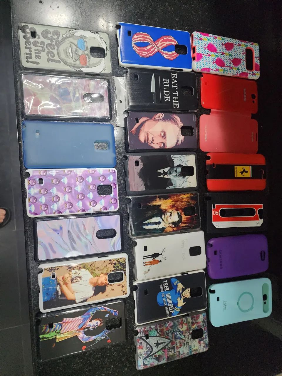 Kit 21 capinhas de celular Samsung Galaxy Note 2 e Note 3 
