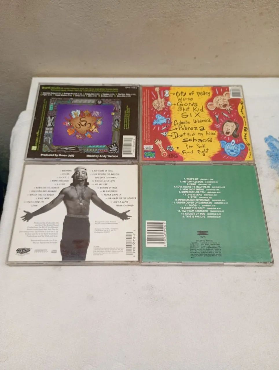 Combo 4 CDs usados: Ice-T + Green Jellÿ + Living Colour + Okotô