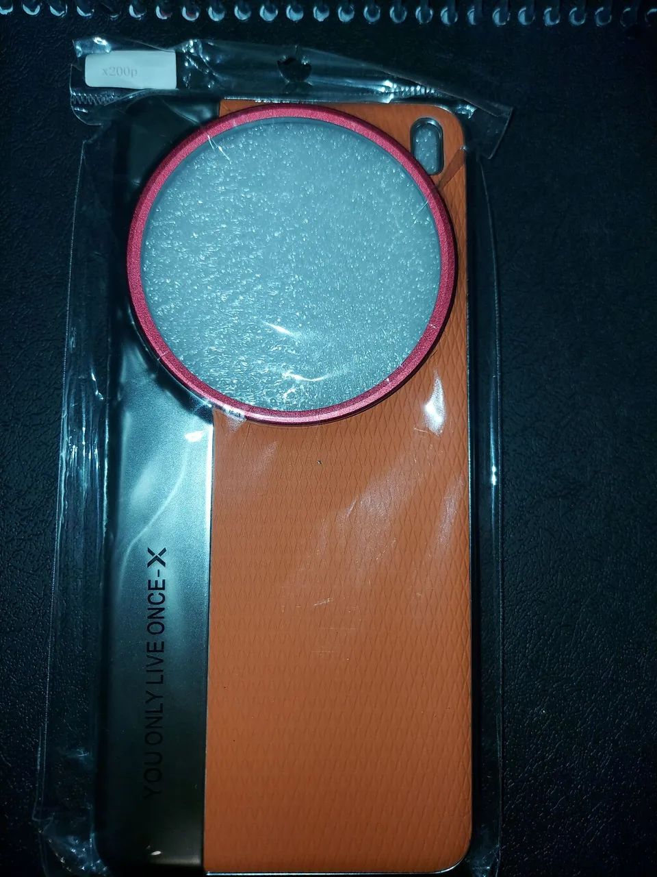 Capa Vivo X200 Pro (X200P) Couro laranja com Proteção de Câmera (Nova)