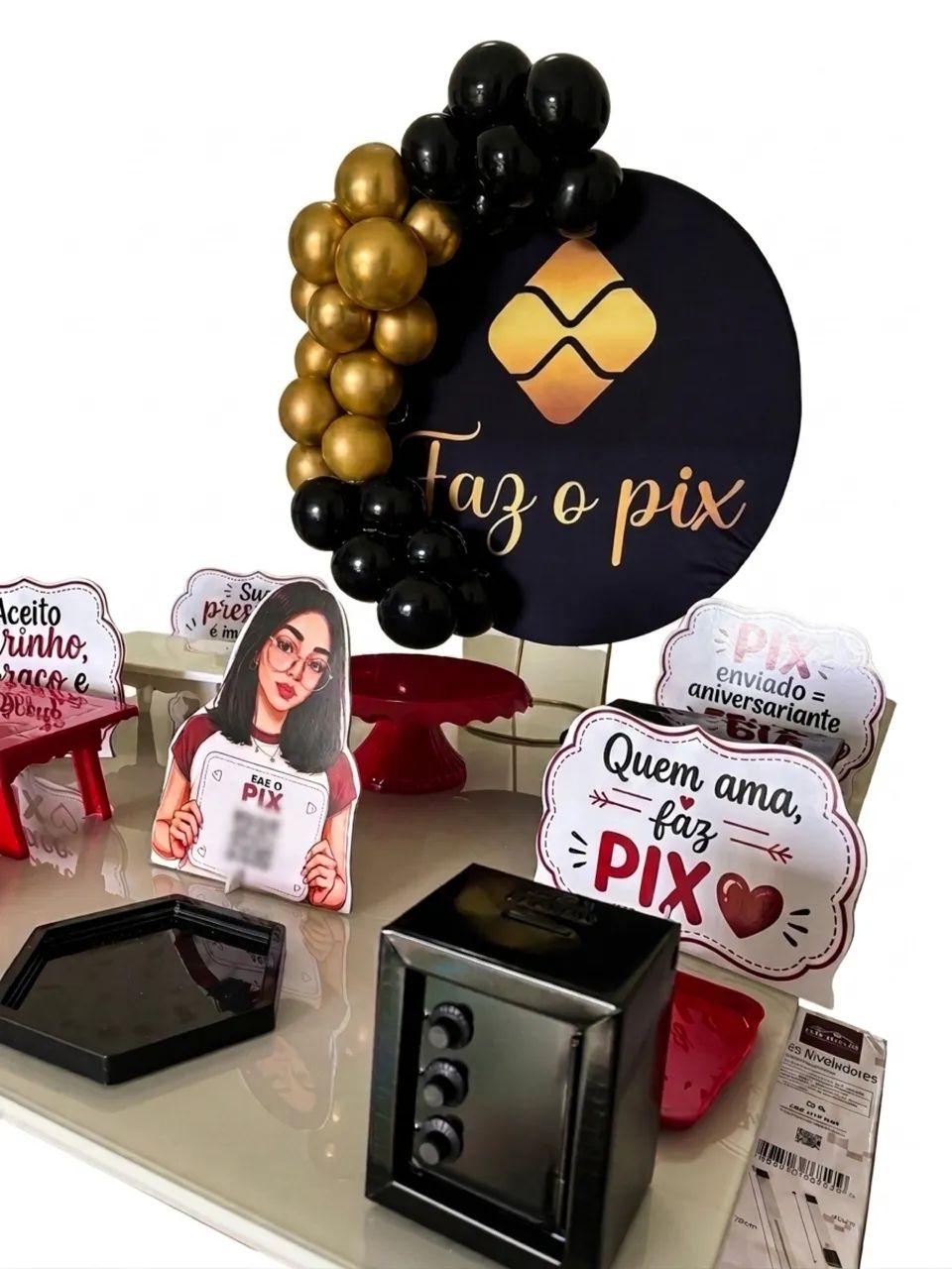 Mini pegue e monte decoração de mesa - Foto 2