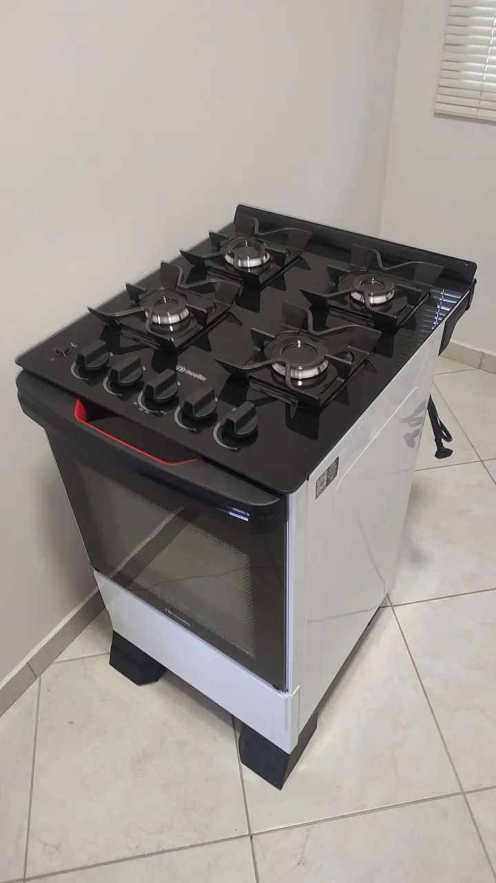 Fogão 4 Bocas com Acendimento Automático e Mesa de Vidro da Mueller em ótimo estado. - Foto 3