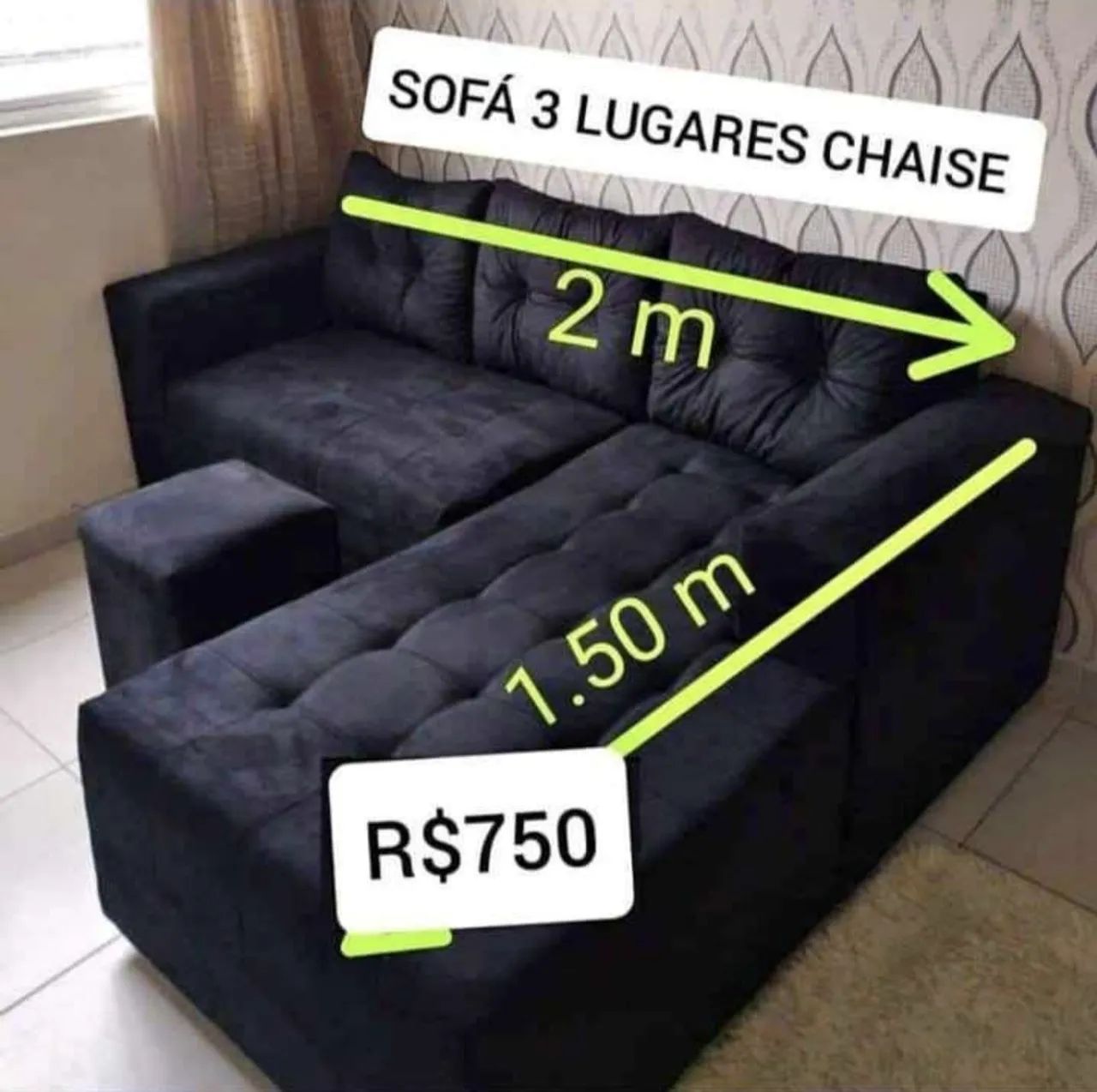 SOFÁ CHEISE DIRETO DA FÁBRICA 