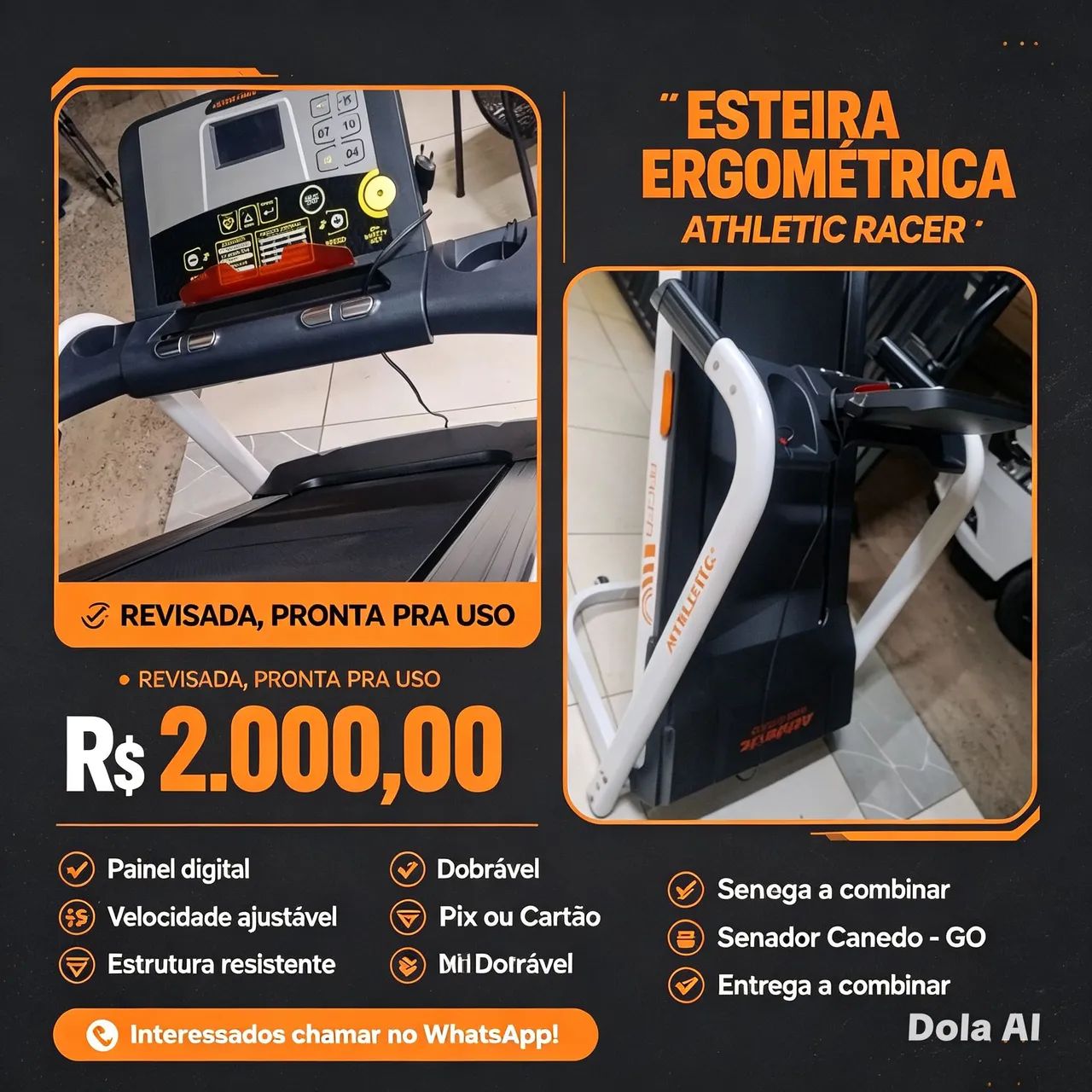 Esteira ergométrica athletic Racer 