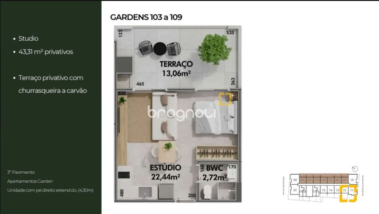 Studio à venda em Cachoeira do Bom Jesus - Foto 3