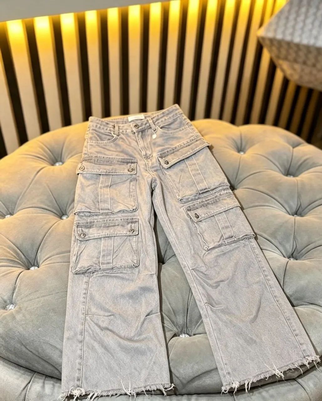 Calça cargo jeans: marca tenha fé e alcance  preço 60R$ - Foto 2