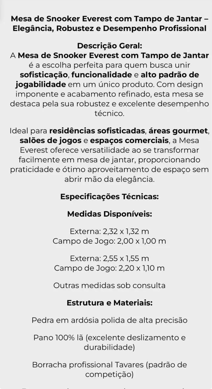 Mesa de sinuca com tampo para mesa de jantar  - Foto 3