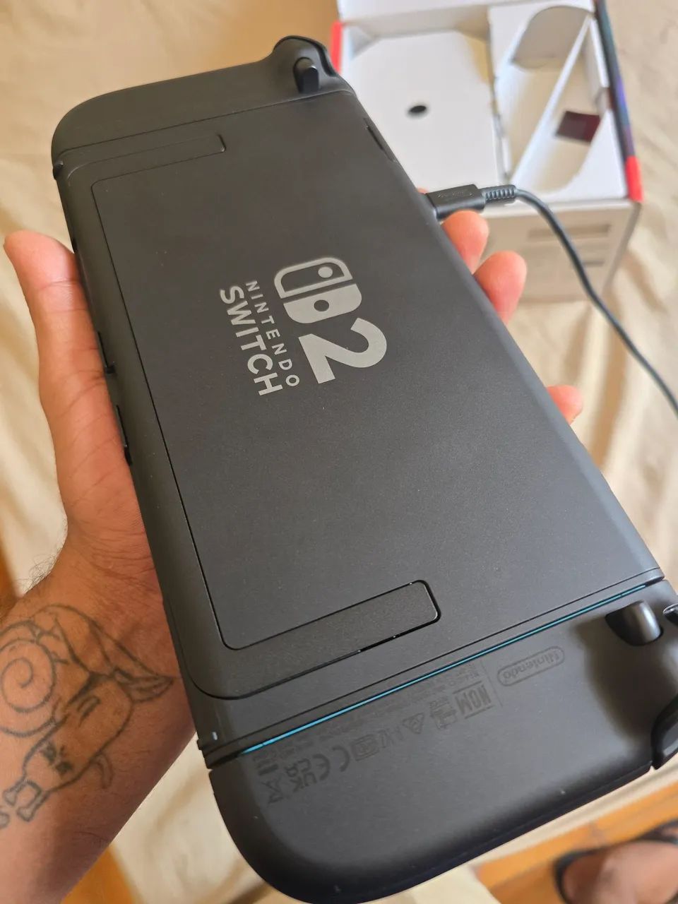 Nintendo switch 2 com 1 jogo mídia digital e todos acessórios e caixa - Foto 4