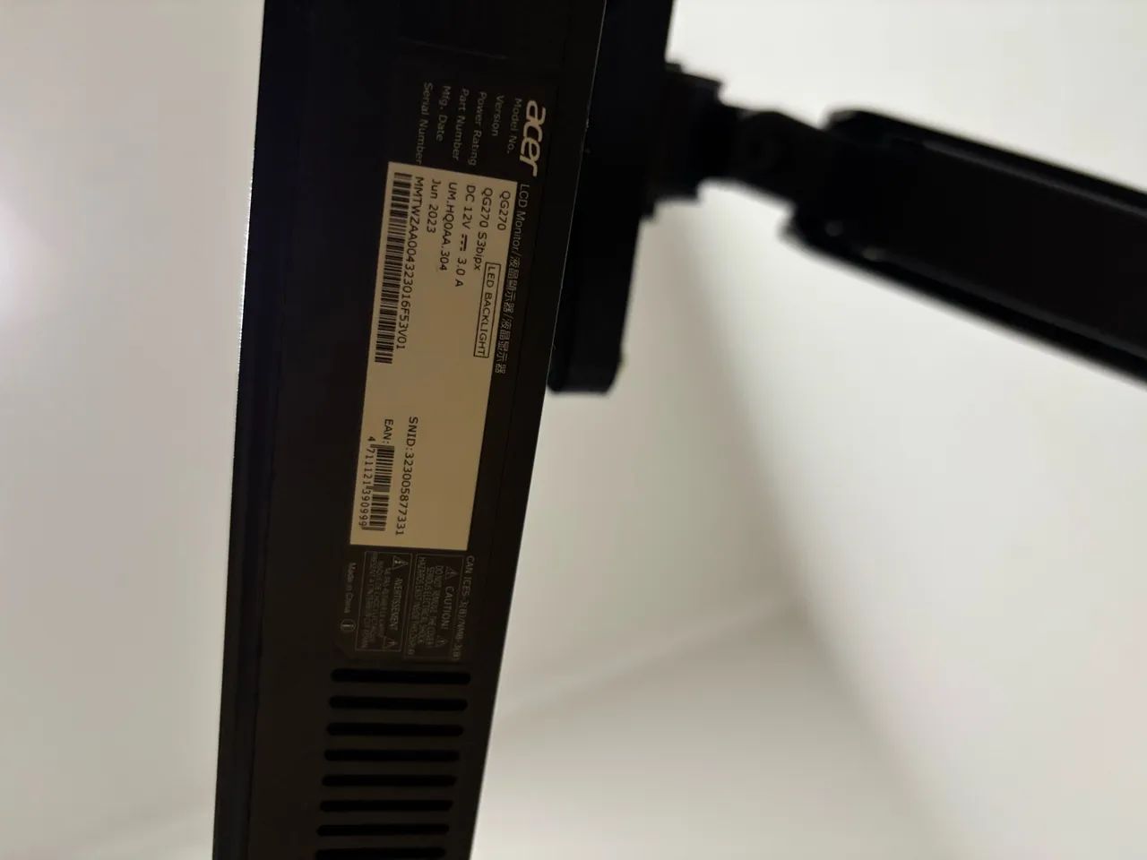monitor acer nitro qg270 27 polegadas 180hz - Foto 3