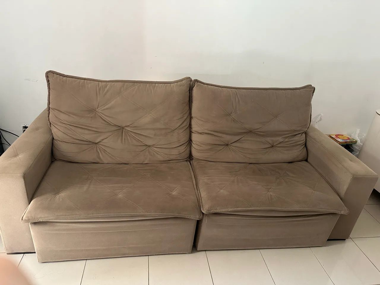 Sofá Retrátil e Reclinável Suede 2.45m - Foto 2