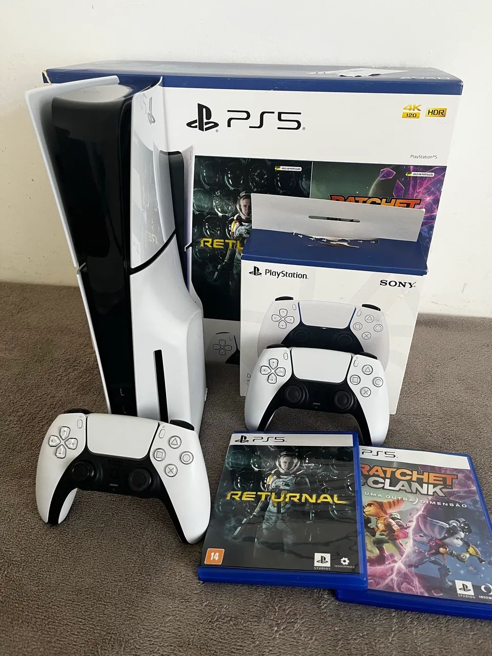 Ps5 Slim Com Leitor + 2 Controles  - Foto 4