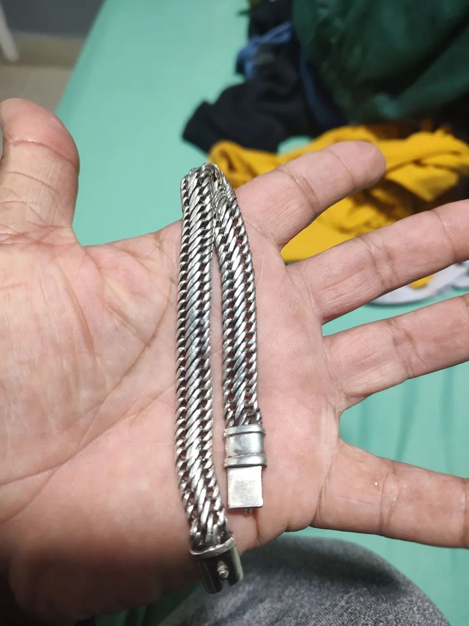 Pulseira de prata 925! Com 35 gramas e 22 cm! - Foto 3