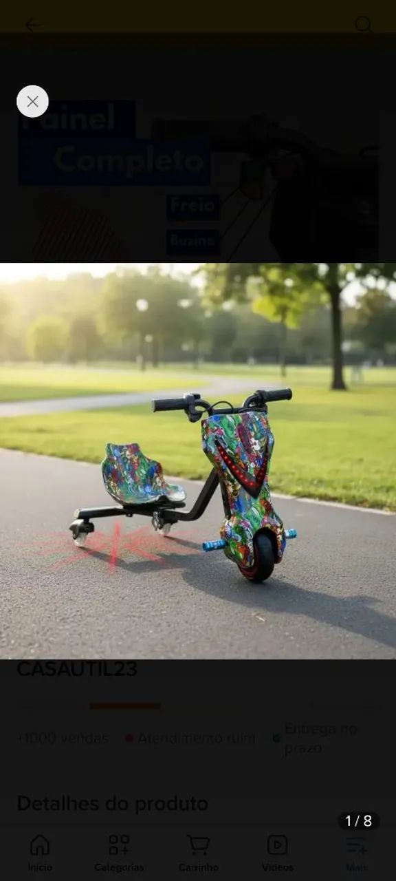 Triciclo drift elétrico  - Foto 4
