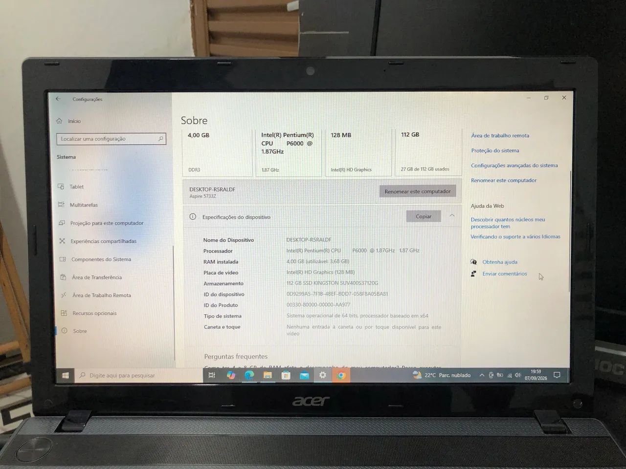 Notebook Dell conservado  - Foto 3