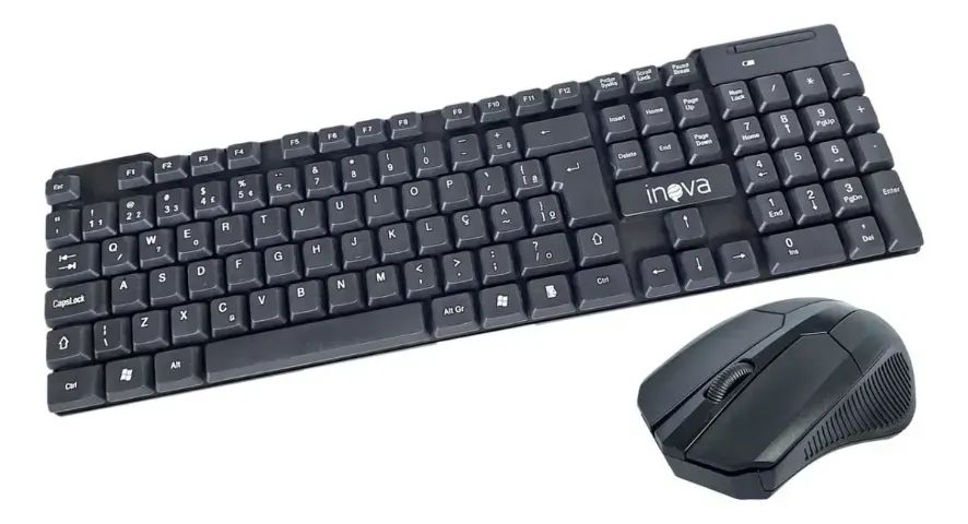 Kit Teclado e Mouse Sem Fio Inova - Foto 2