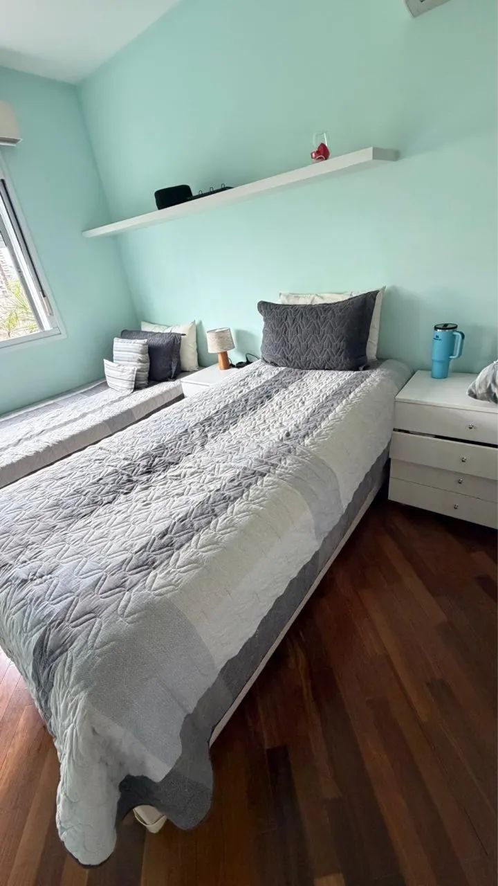 Cama de 2025 solteirão base box com baú com colchão 