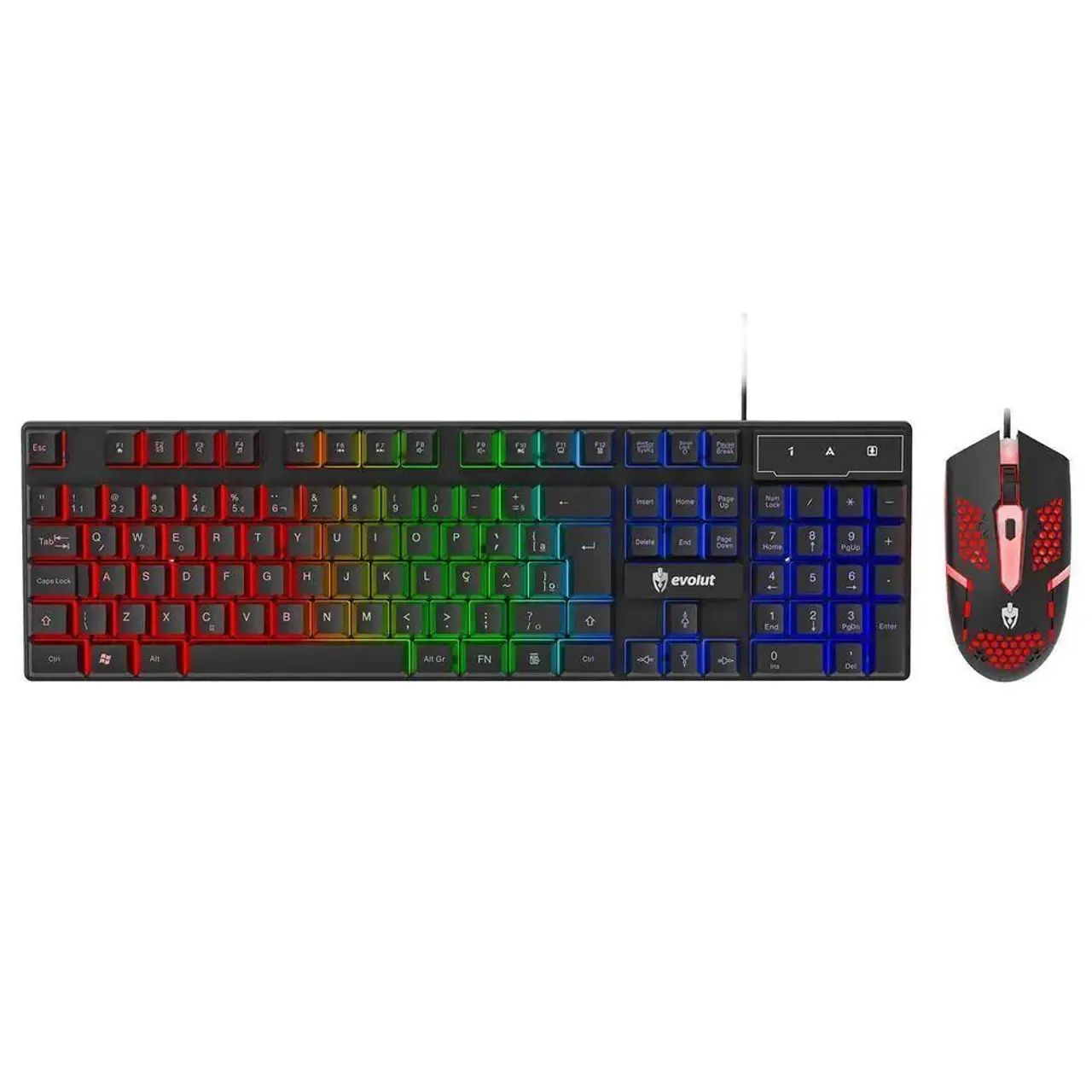 Kit mouse teclado gamer rgb com luzes - Foto 2